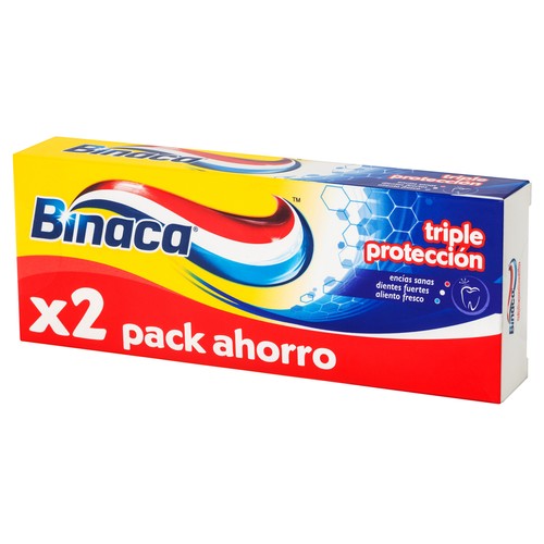 BINACA Pasta de dientes con triple protección BINACA 2 x 75 ml.