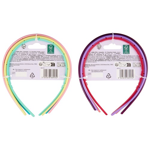 COSMIA Diadema clásica de diferentes colores 4 uds.