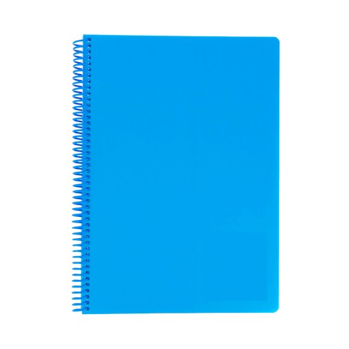 Cuaderno A5 polipropileno 80h 90gr, cuadrícula 3mm espiral surtido. AUCHAN