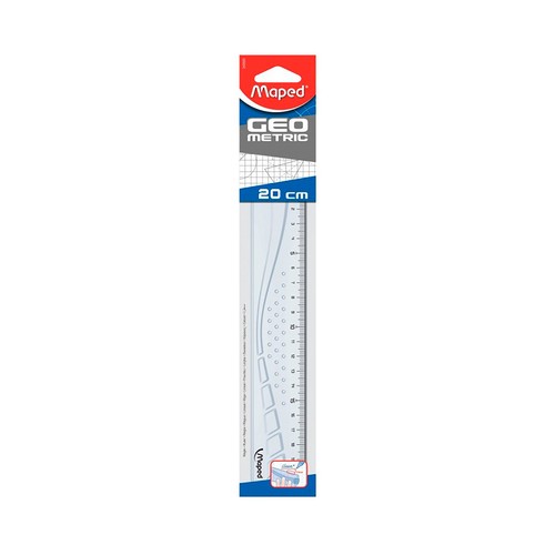 Regla plana de 20 cm, MAPED.