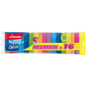 VILEDA Bayetas de limpieza con microfibras VILEDA Colors 16 uds.