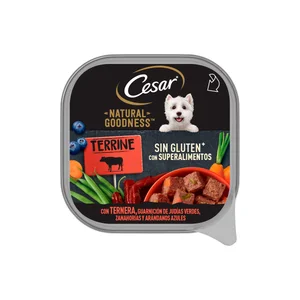 CESAR Alimento de perro húmedo en tarrina de buey natural goodnes 100 gr.