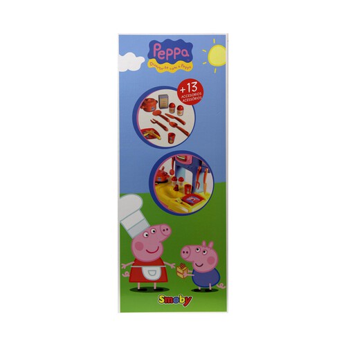 Cocina Infantil Peppa Pig con 13 accesorios, Licencia Oficial,  A Partir de 18 Meses