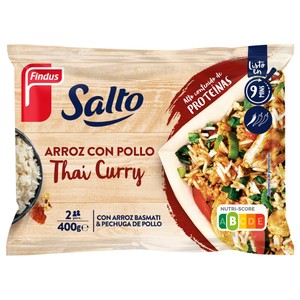 Imagen de FINDUS Salto Arroz basmati con pechuga de pollo al estilo Tahi curry 400 g.