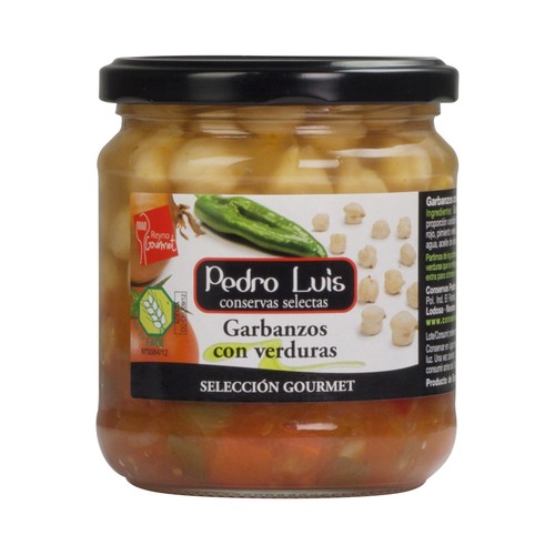 PEDRO LUIS Garbanzos con verduras selección gourmet 345 g.