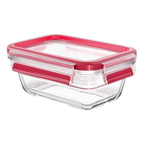 Recipiente hermético cuadrado de vidrio, capacidad de 0,45  litros, TEFAL Master Seal Glass.