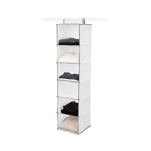 Estante vertical con 6 baldas.