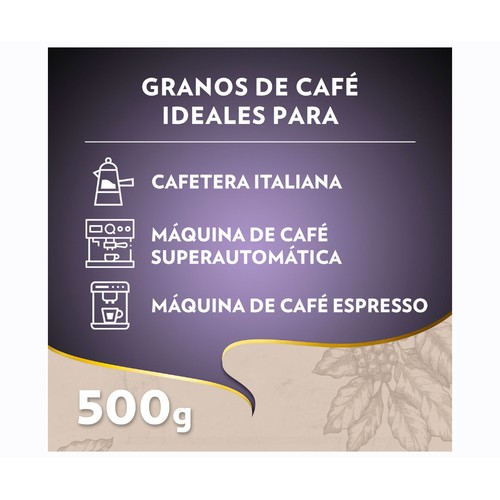LAVAZZA Café en grano natural arábica intenso espresso 500 g.