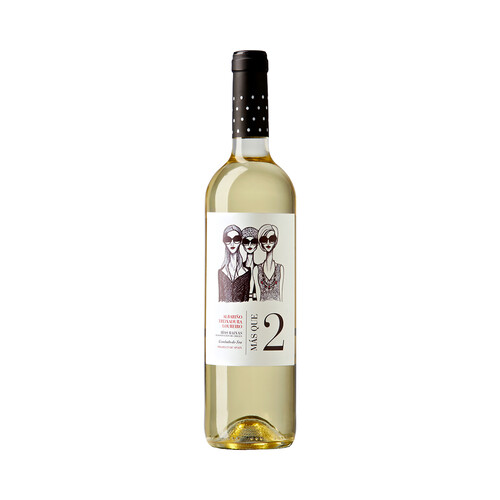 MÁS QUE 2 Vino blanco con D.O Rías Baixas botella de 75 cl.