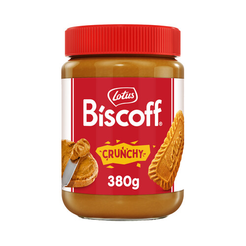 Crema para untar de galleta caramelizada crujiente LOTUS Biscoff 380 g.