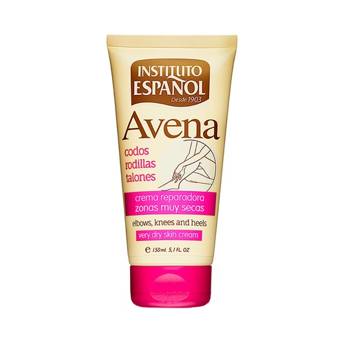 INSTITUTO ESPAÑOL Crema reparadora con avena para codos, rodillas y talones, especial pieles muy secas 150 ml.