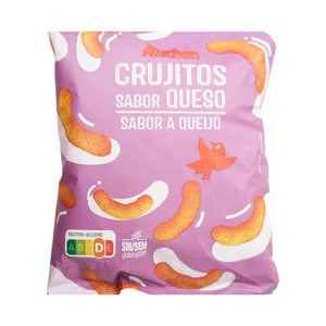 PRODUCTO ALCAMPO Gusanos de maíz sabor queso "crujitos" bolsa de 60 g.