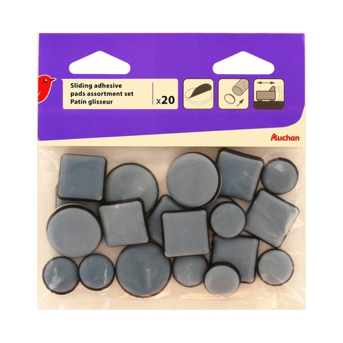 Patines adhesivos deslizantes surtidos, 22 uds, PRODUCTO ALCAMPO.