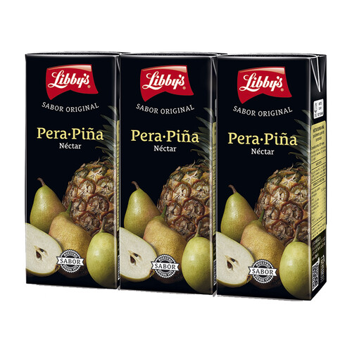 LIBBY'S Néctar de pera y piña LIBBY'S pack 3 uds x 20 cl.