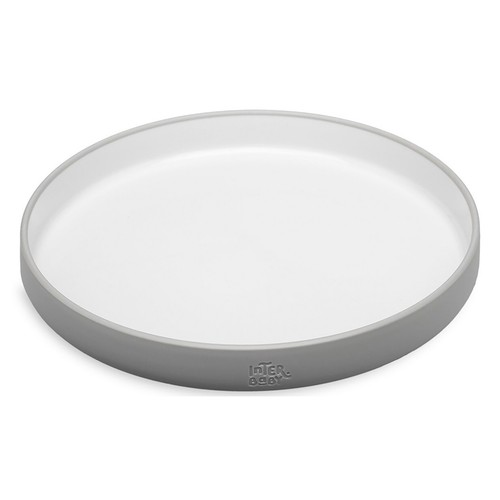 Vajilla de aprendizaje para bebés, 4 piezas, color gris, INTERBABY.