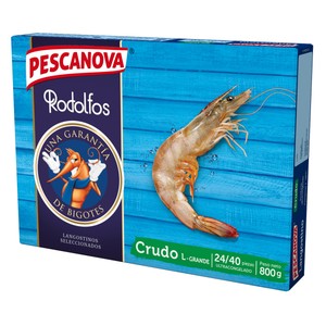Imagen de PESCANOVA Langostinos 24/40 crudos grandes, ultracongelados PESCANOVA 800 g (P.N.E)