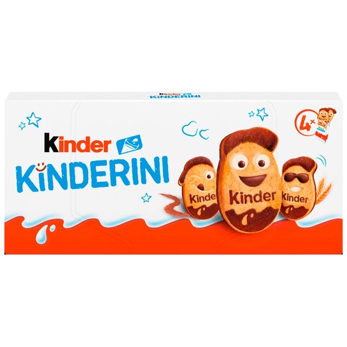 KINDER Kinderini. Galletas con leche y cacao - 100g.