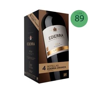 Imagen de EDERRA  Caja con 4 botella de vino tinto crianza con D.O. Ca. Rioja.