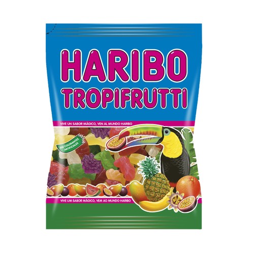 HARIBO TROPIFRUTTI  Caramelos de goma con forma de frutas 200 g.