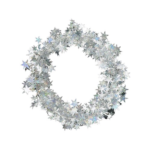 Guirnalda Oropel de estrella alambre plata, ACTUEL.