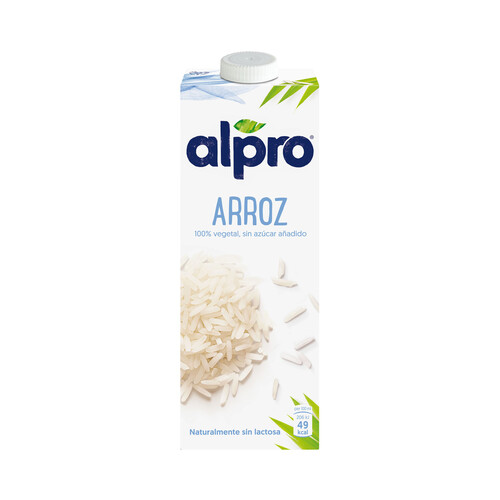 ALPRO Bebida de arroz 100% vegetal y sin azúcares añadidos ALPRO 1 l.