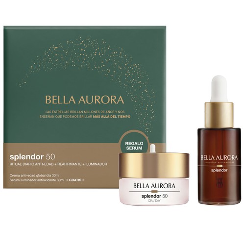 BELLA AURORA Splendor 50 Sérum iluminador antioxidante (30ml) + crema de día anti-edad (30 ml). 