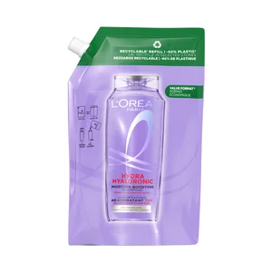 ELVIVE Hydra hyaluronic Recarga Champú hidratante hasta 72 horas con ácido Hialurónico, para cabello deshidratado 500 ml.