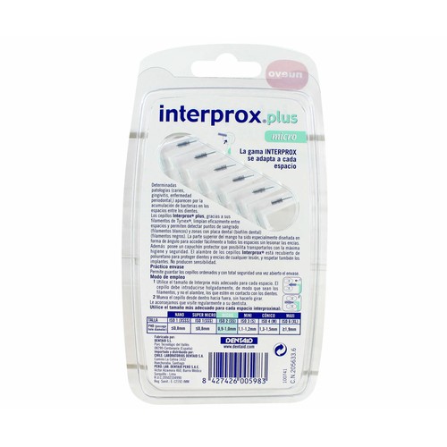 INTERPROX Cepillo interdental micro INTERPROX Plus 6 uds.