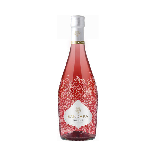 SANDARA Vino rosado espumoso (frizzante), de burbuja fina botella de 75 cl.