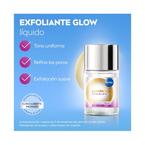 NIVEA Luminous 630 skin glow Exfoliante líquido unificador del tono de la piel 100 ml.