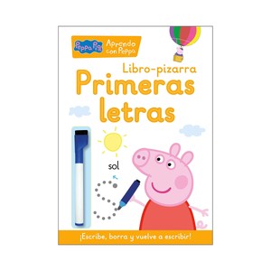 Imagen de Libro pizarra: primeras letras con Peppa Pig, VV. AA. Género: actividades. Editorial Beascoa.