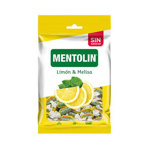 MENTOLÍN Caramelos limón & melisa sin azúcar MENTOLÍN 115 g.
