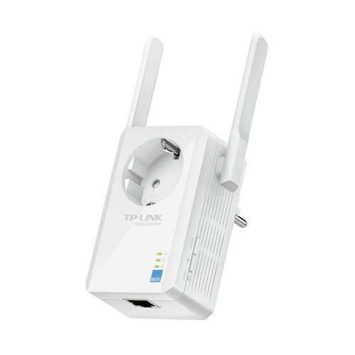 Extensor de cobertura Wi-Fi TP-LINK TL-WA860RE, 300Mbps, 2 antenas, puerto Ethernet, enchufe extra.