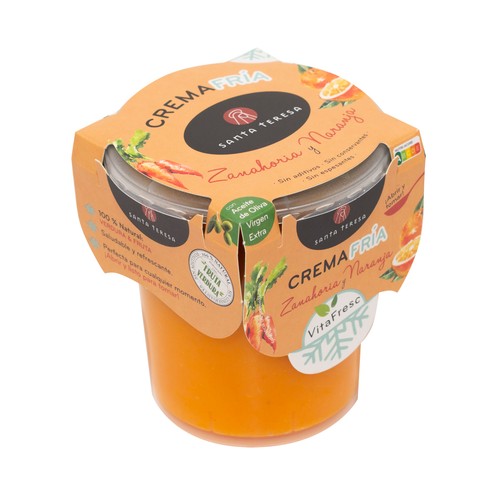 SANTA TERESA Crema fría de zanahoria y naranja, lista para tomar SANTA TERESA 400 ml.