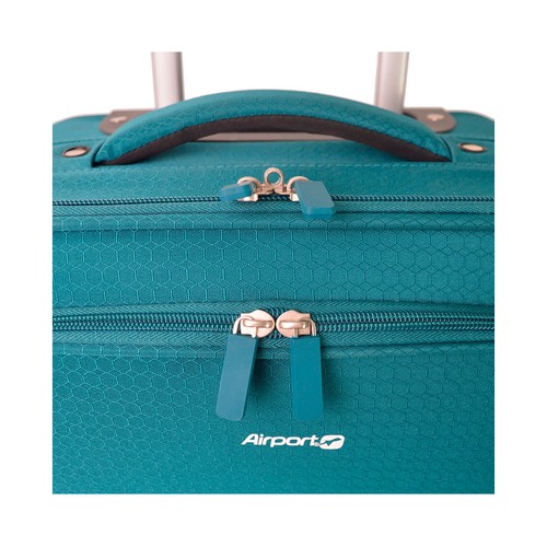 Maleta de cabina tipo trolley  4 ruedas air soft  55cm azul pato. AIRPORT