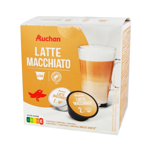 PRODUCTO ALCAMPO Café en cápsulas Latte Macchiato 16 uds.
