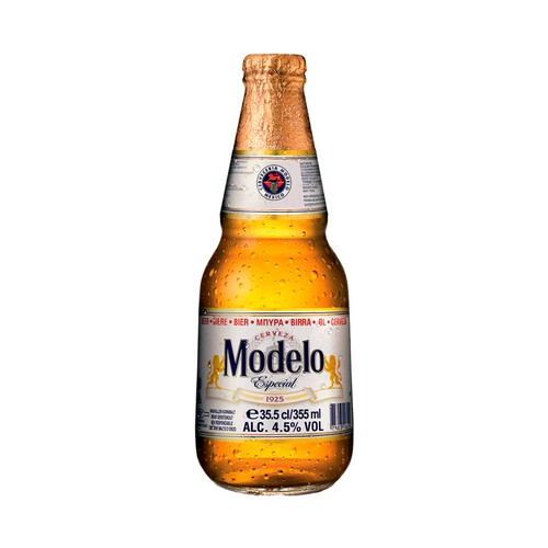 Cerveza rubia Mexicana MODELO ESPECIAL botella de 33,5 centilitros