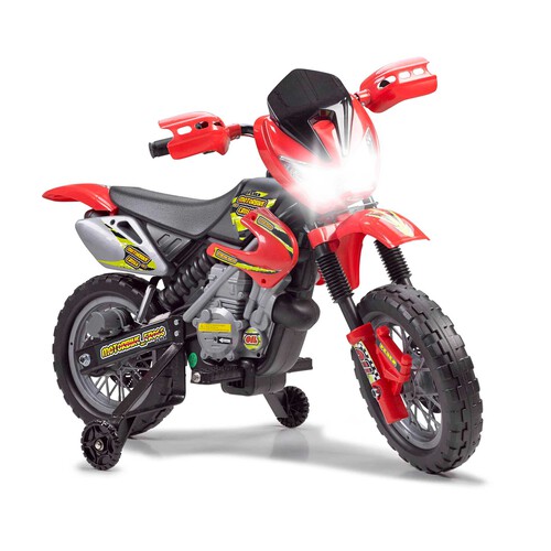 Moto con batería de 6V infantil, Motorbike Cross 400F, FEBER.