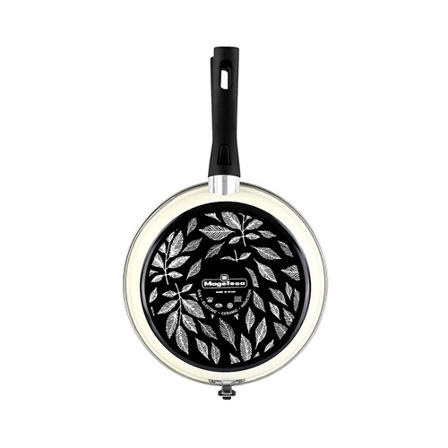 Sartén para tortillas en acero esmaltado de 24cm, apto para inducción, MAGEFESA Cream.