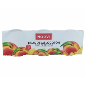 NORVI Melocotón en tiras 3 uds. 345 g.