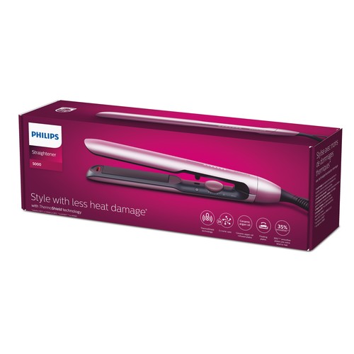 Plancha alisadora PHILIPS BHS530/00, cerámica, placas de 105mm, temperatura max. 230 ºc, tecnología iónica