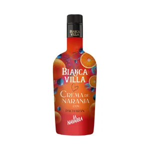 BLANCA VILLA Crema de licor de naranja con pacharan botella 70 cl.