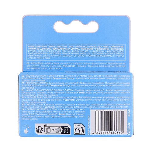 COSMIA Activ Recambios de maquinilla de afeitar de 3 hojas 4 uds.