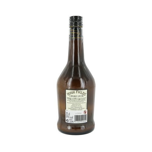 HIGHFIELDS Crema suave de licor con whisky HIGHFIELDS, botella de 70 cl..