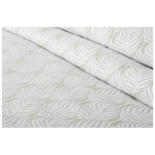 Colcha jacquard hojas 90cm 180x260 blanco o verde. LUMATEX