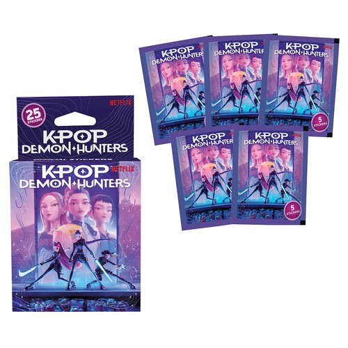 K-POP Demon Hunters, mulltipack 25 stickers, BIZAK.
