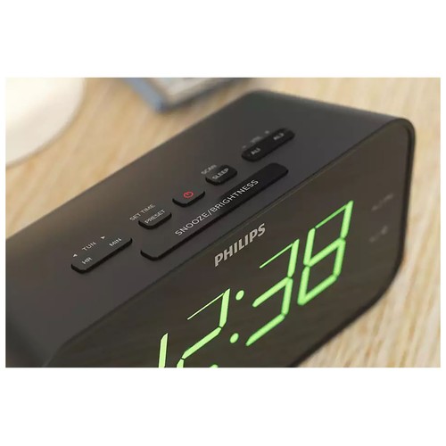 Radio despertador PHILIPS TAR3306/12, sintonización digital, alarma dual.