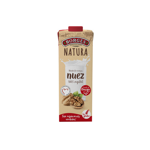 Bebida natural 100% vegetal de arroz y nueces BORGES NATURA1 l.