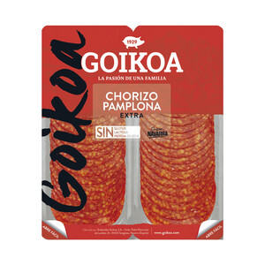 Imagen de GOIKOA Chorizo de Pamplona extra, origen Navarra, cortado en lonchas GOIKOA 2 x 90 g.