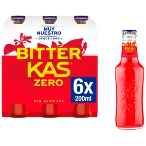 BITTER KAS Zero  Bitter sin azúcar y sin alcohol pack de 6x250 ml.